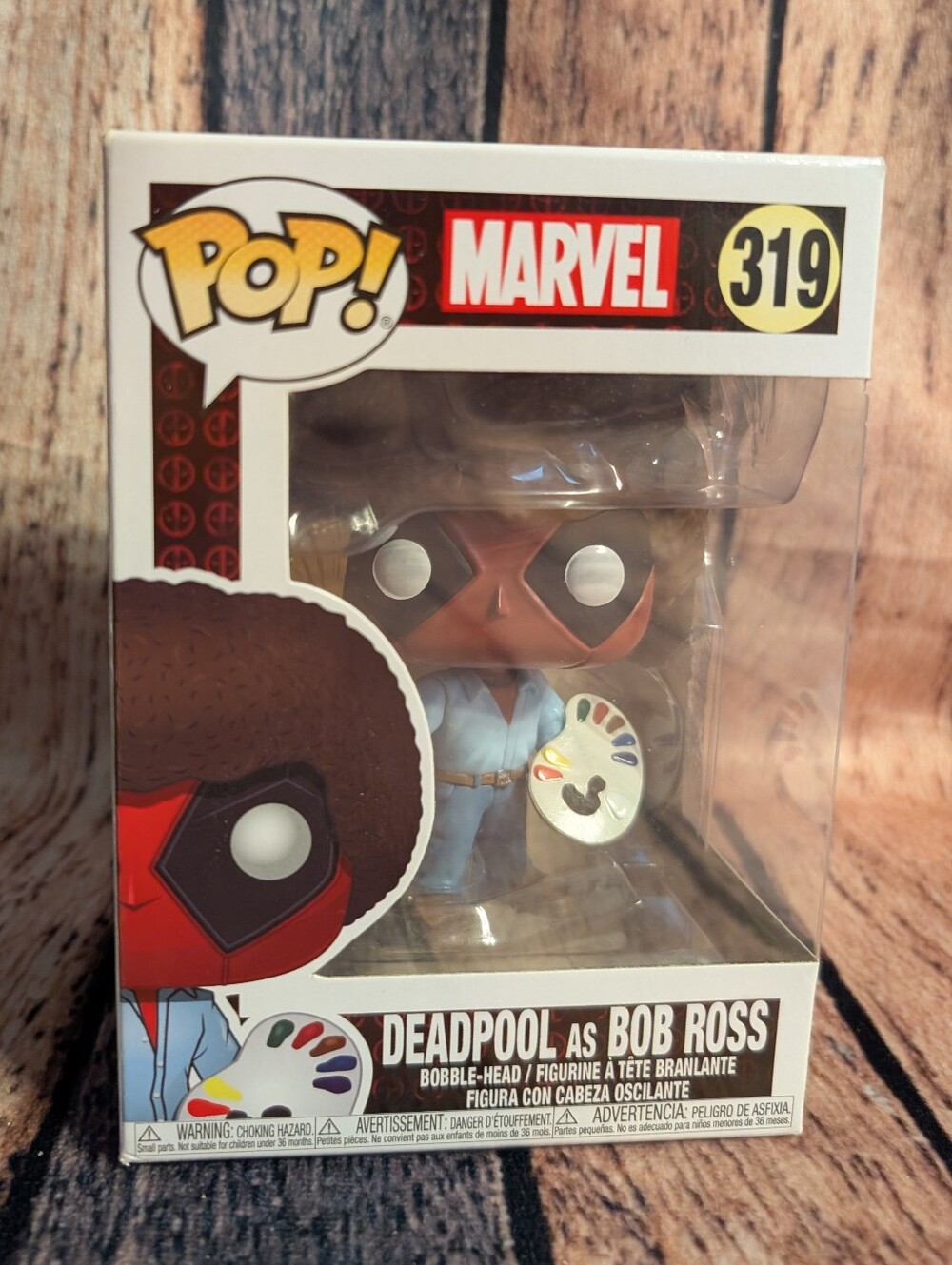 Funko Pop Marvel Deadpool As Bob Ross 319